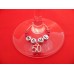 Personalised 50th Birthday Glass Charm on a Gift Card